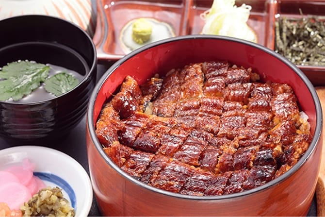 『京都河原町ガーデン』にある『うなぎ・ひつまぶし 炭櫓 京都店』のメニュー写真